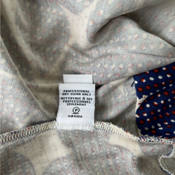 Diane von Furstenberg ‘Zoe’ Printed Silk Jersey Dress in Navy Red Cream, sz 0 - Picture 11 of 12